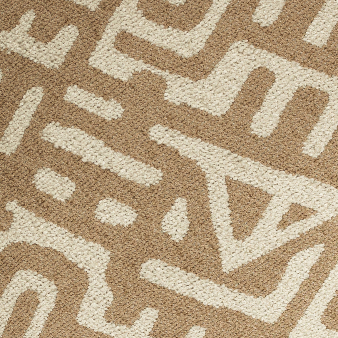 Hoem Samos Woven Jacquard Filled Cushion 60cm x 60cm Toffee Nougat