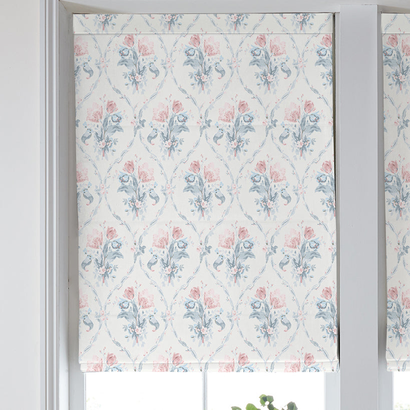 Laura Ashley Scarborough Fair Made to Measure Roman Blind Blush
