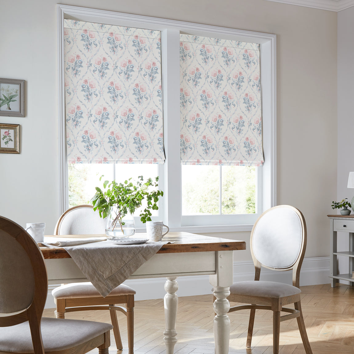 Laura Ashley Scarborough Fair Made to Measure Roman Blind Blush