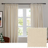 Furn Soft Chenille Ready Made Blackout Curtains Ecru