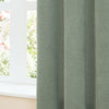 Furn Soft Chenille Ready Made Blackout Curtains Green