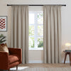Furn Soft Chenille Ready Made Blackout Curtains Natural