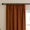 Furn Soft Chenille Ready Made Blackout Curtains Rust