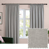 Furn Soft Chenille Ready Made Blackout Curtains Silver