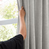 Furn Soft Chenille Ready Made Blackout Curtains Silver