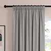 Furn Soft Chenille Ready Made Blackout Curtains Silver