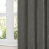 Furn Soft Chenille Ready Made Eyelet Blackout Curtains Charcoal