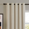 Furn Soft Chenille Ready Made Eyelet Blackout Curtains Ecru