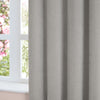 Furn Soft Chenille Ready Made Eyelet Blackout Curtains Silver