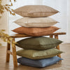 Yard Slub Cotton 50cm x 50cm Filled Cushion Toffee