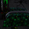 Spiders Glow in the Dark Duvet Cover Bedding Set Grey