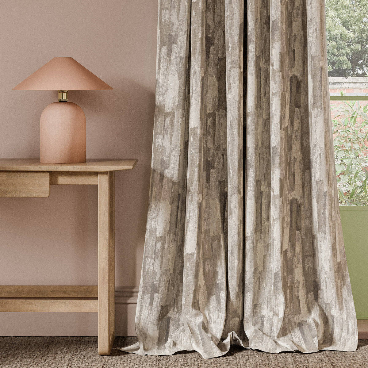 Clarke & Clarke Cityscape Embroidered Printed Fabric Linen