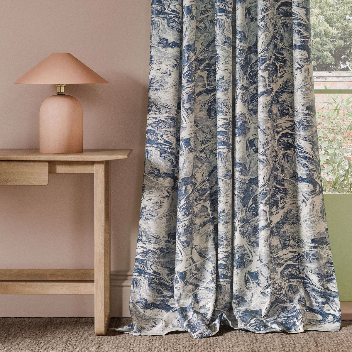 Clarke & Clarke Calacatta Woven Fabric Ink