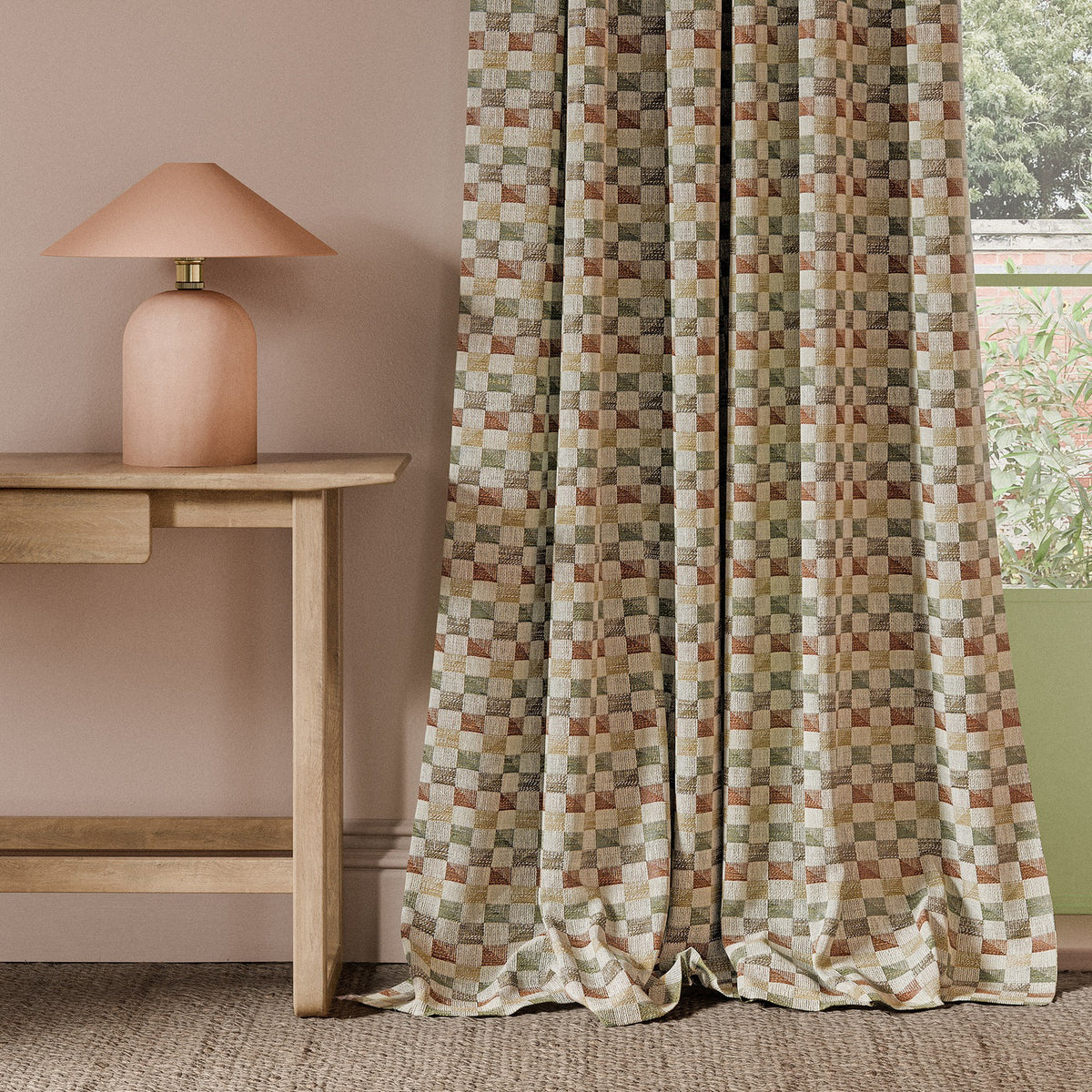 Clarke & Clarke Cubus Woven Fabric Cinnamon