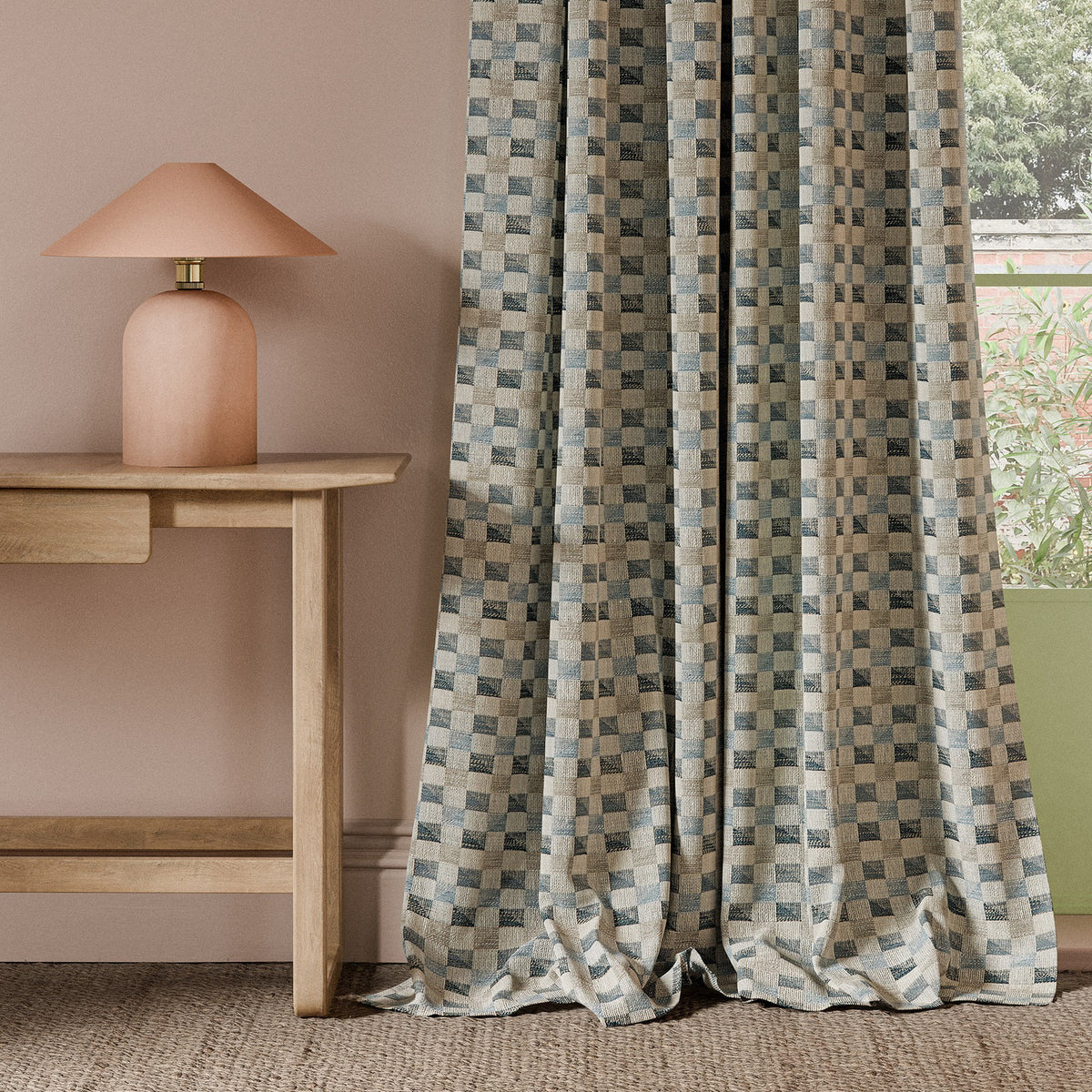 Clarke & Clarke Cubus Woven Fabric Ink