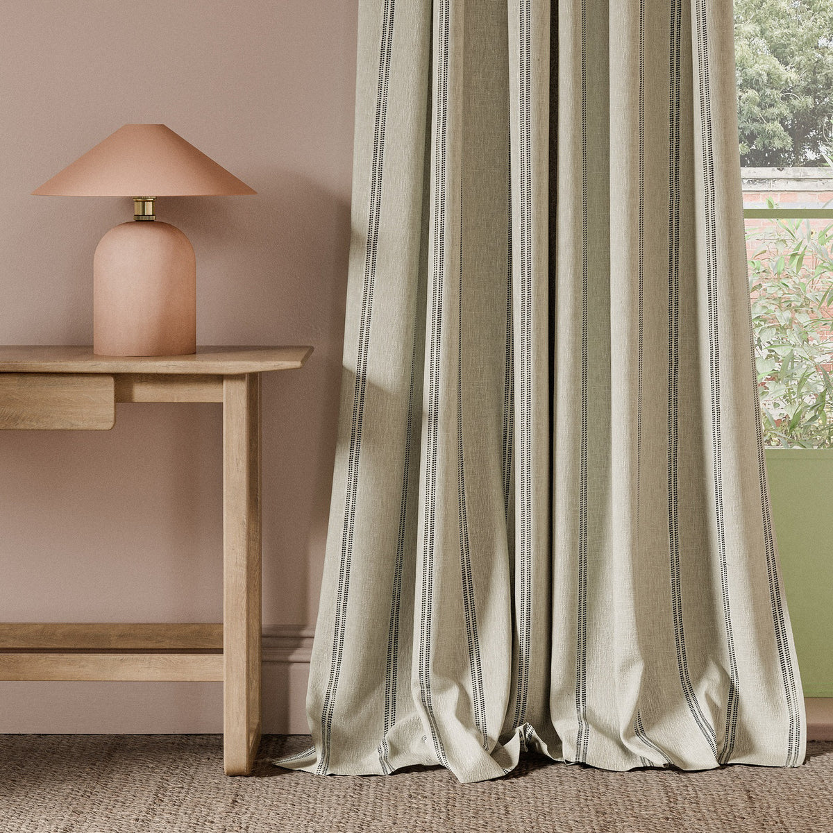 Clarke & Clarke Ordo Woven Fabric Charcoal Ivory