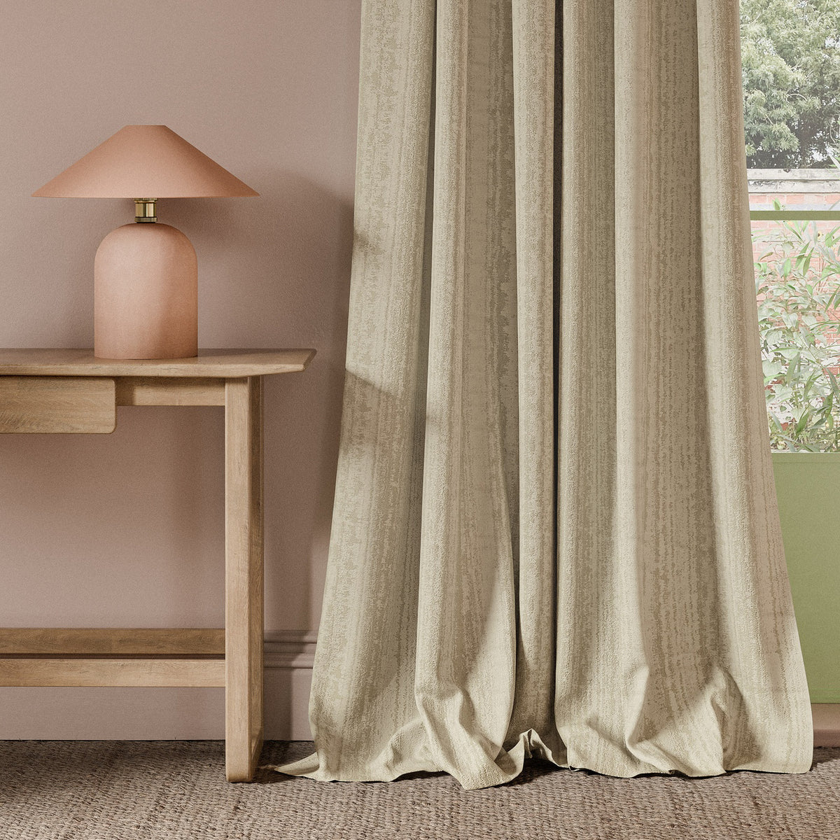 Clarke & Clarke Striatus Woven Fabric Ivory