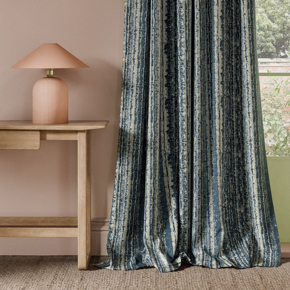 Clarke & Clarke Striatus Woven Fabric Ink