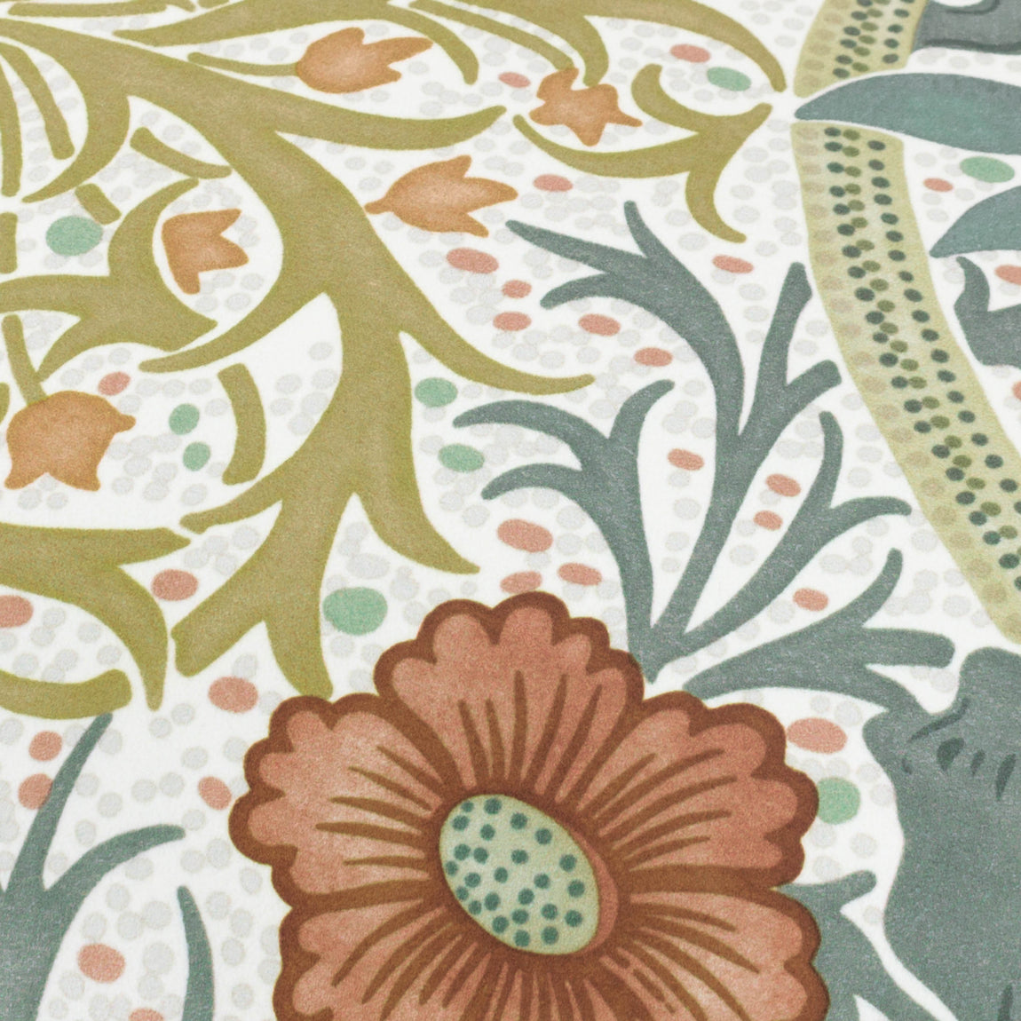 Morris & Co. Seaweed Printed Velvet 40cm x 60cm Filled Boudoir Stone Sunflower
