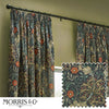 Morris & Co. Seaweed Printed Velvet Ready Made Pencil Pleat Curtains Indigo