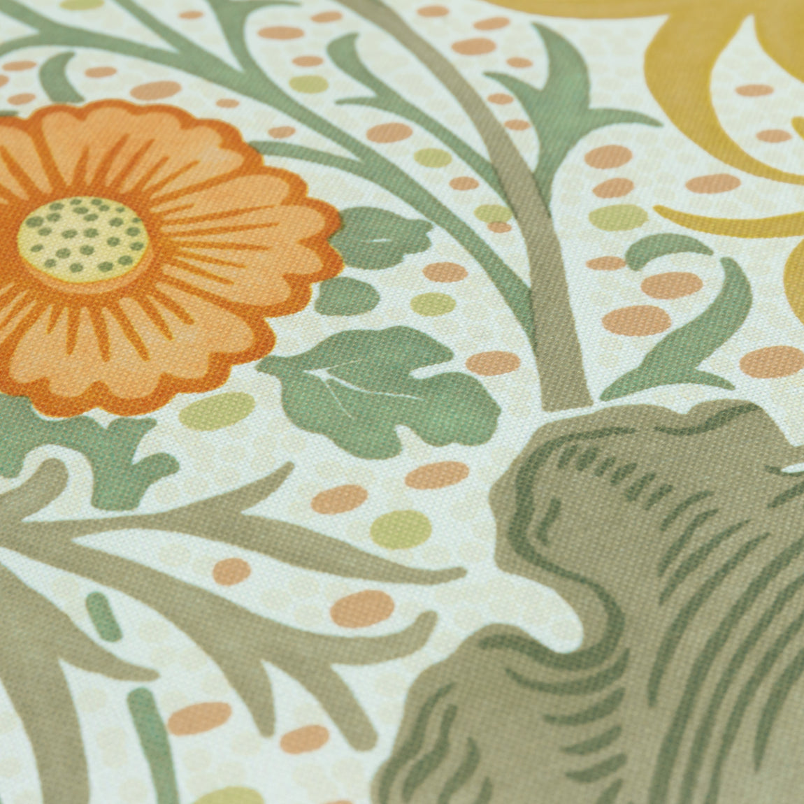 Morris & Co. Seaweed Printed Piped Outdoor 50cm x 50cm Filled Cushion Stone Sunflower