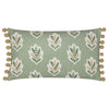 Sanderson Sessile Leaf Pom Pom Trim Printed 30cm x 50cm Filled Boudoir Sage