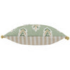 Sanderson Sessile Leaf Pom Pom Trim Printed 30cm x 50cm Filled Boudoir Sage