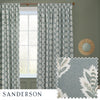 Sanderson Sessile Leaf Printed Ready Made Pencil Pleat Curtains Delph Blue