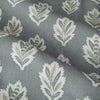 Sanderson Sessile Leaf Printed Ready Made Pencil Pleat Curtains Delph Blue