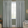 Sanderson Sessile Leaf Printed Ready Made Pencil Pleat Curtains Delph Blue