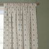 Sanderson Sessile Leaf Printed Ready Made Pencil Pleat Curtains Flax