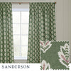 Sanderson Sessile Leaf Printed Ready Made Pencil Pleat Curtains Leaf Green