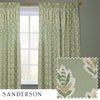 Sanderson Sessile Leaf Printed Ready Made Pencil Pleat Curtains Sage