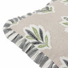 Sanderson Sessile Leaf Ruffle Trim 50cm x 50cm Filled Cushion Flax