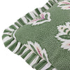 Sanderson Sessile Leaf Ruffle Trim 50cm x 50cm Filled Cushion Leaf Green