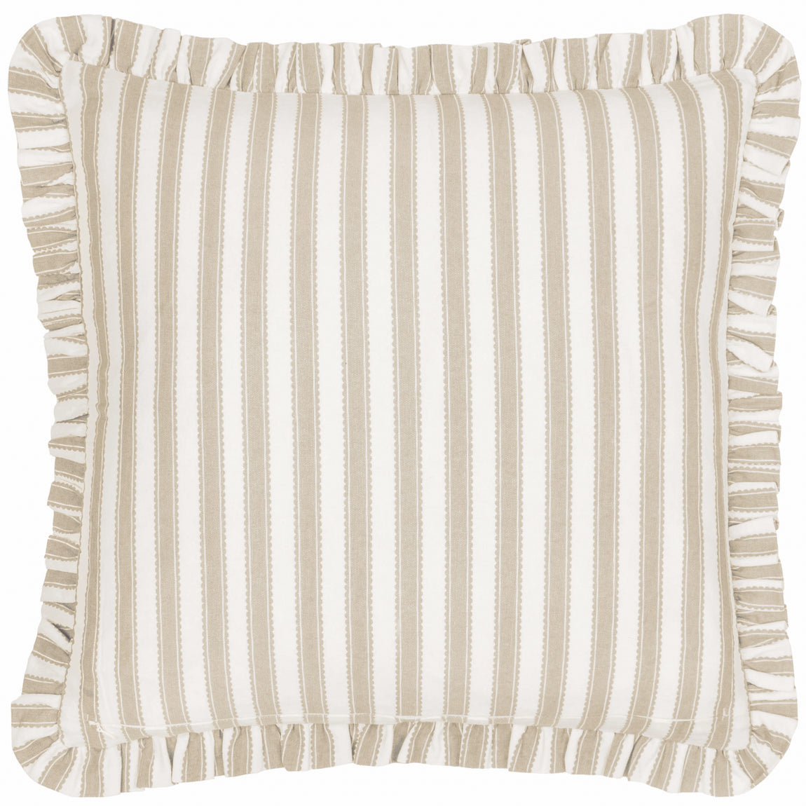 Sanderson Sessile Leaf Ruffle Trim 50cm x 50cm Filled Cushion Sage