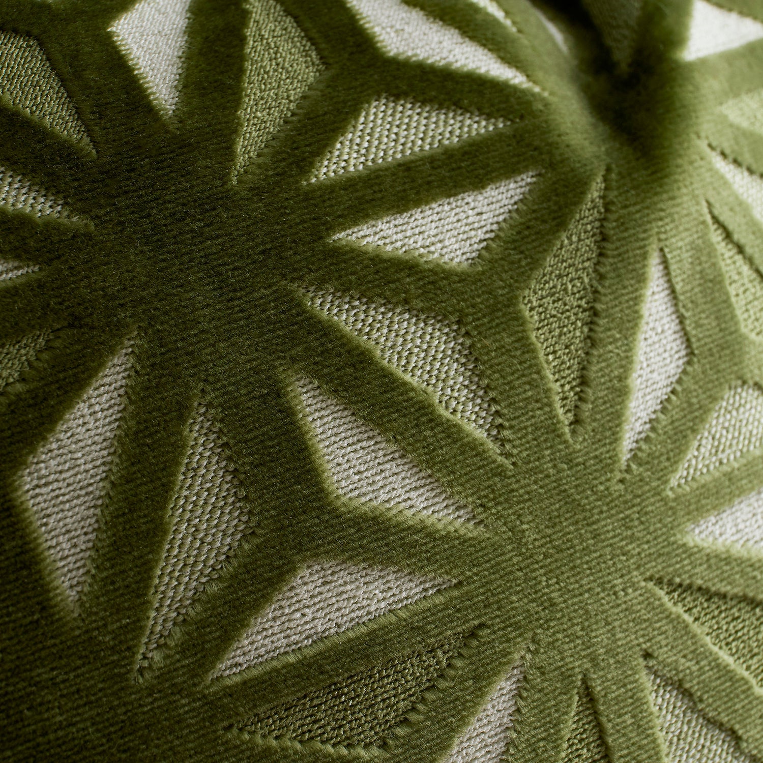 Appletree Star Geo Velvet Touch 43cm x 43cm Filled Cushion Green