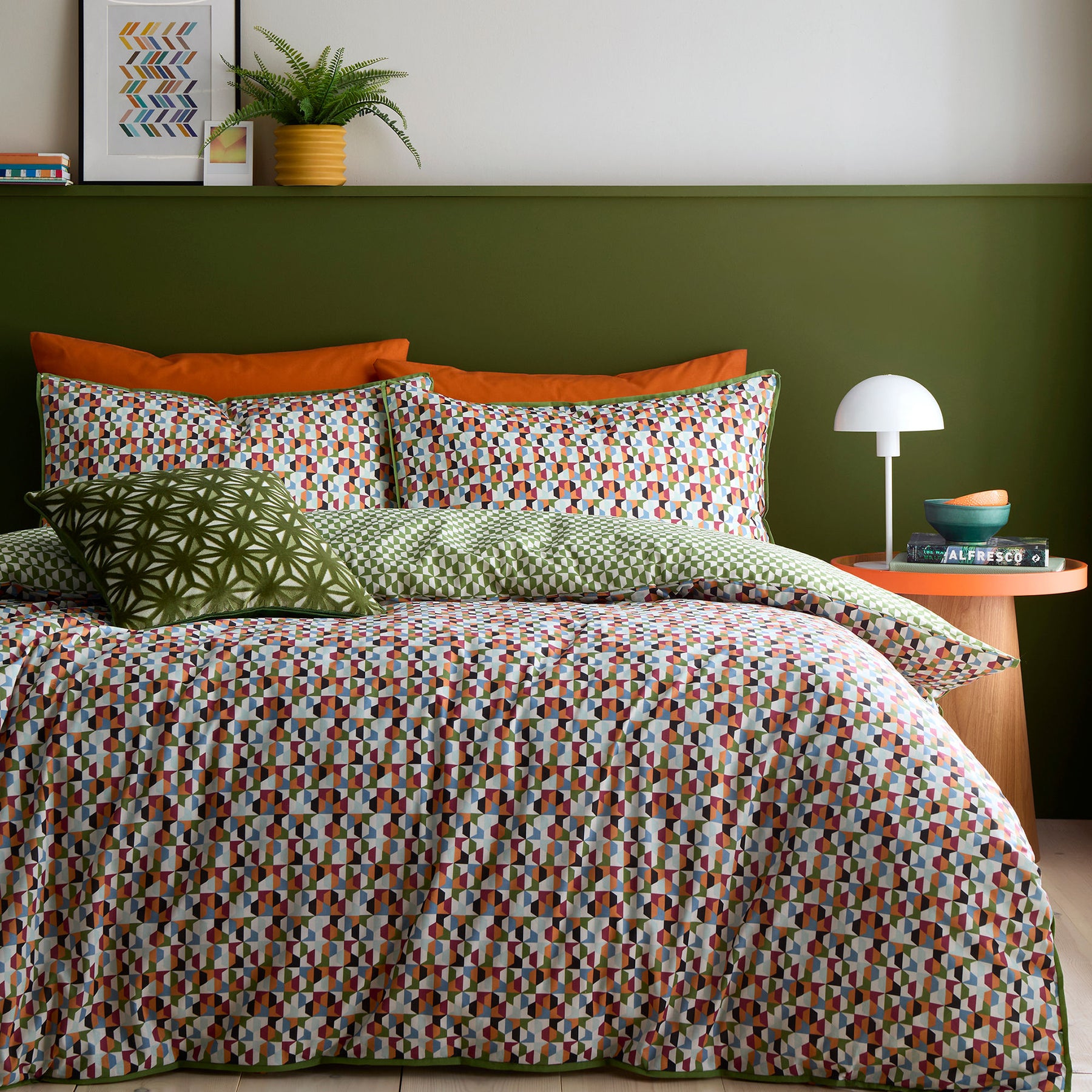 Appletree Star Geo Duvet Cover Bedding Set Natural