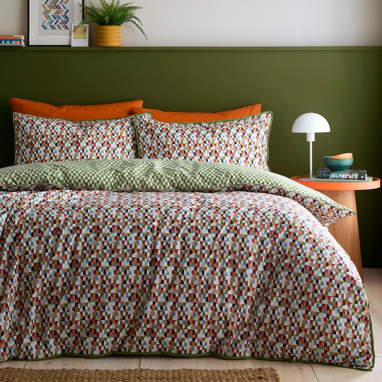Appletree Star Geo Duvet Cover Bedding Set Natural