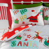 Bedlam Santa Please Stop Here Glow in the Dark Duvet Cover Bedding Set Grey