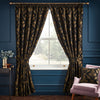 Shiraz Traditional Jacquard  Ready Made Curtains Black