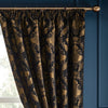 Shiraz Traditional Jacquard  Ready Made Curtains Black