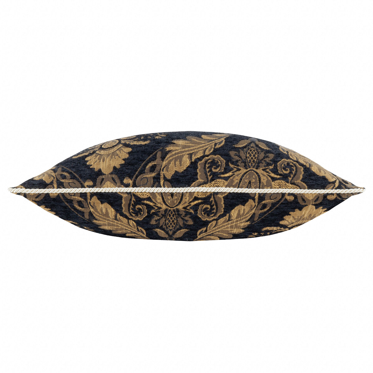 Shiraz Floral Jacquard Filled Cushion 45cm x 45cm Black