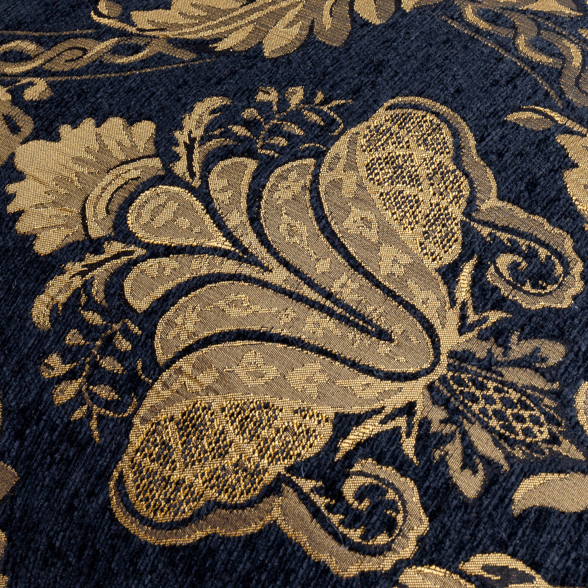 Shiraz Floral Jacquard Filled Cushion 55cm x 55cm Black