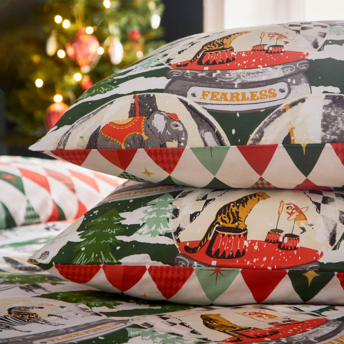 Showtime Festive Duvet Cover Bedding Set Pine
