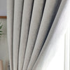 Chenille Triple Woven Ready Made Eyelet Blackout Curtains Silver
