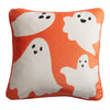 Spooky Ghost Velvet Filled Cushion 43cm x 43cm Grey