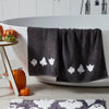 Spooky Ghosts Halloween Hand Towel Grey