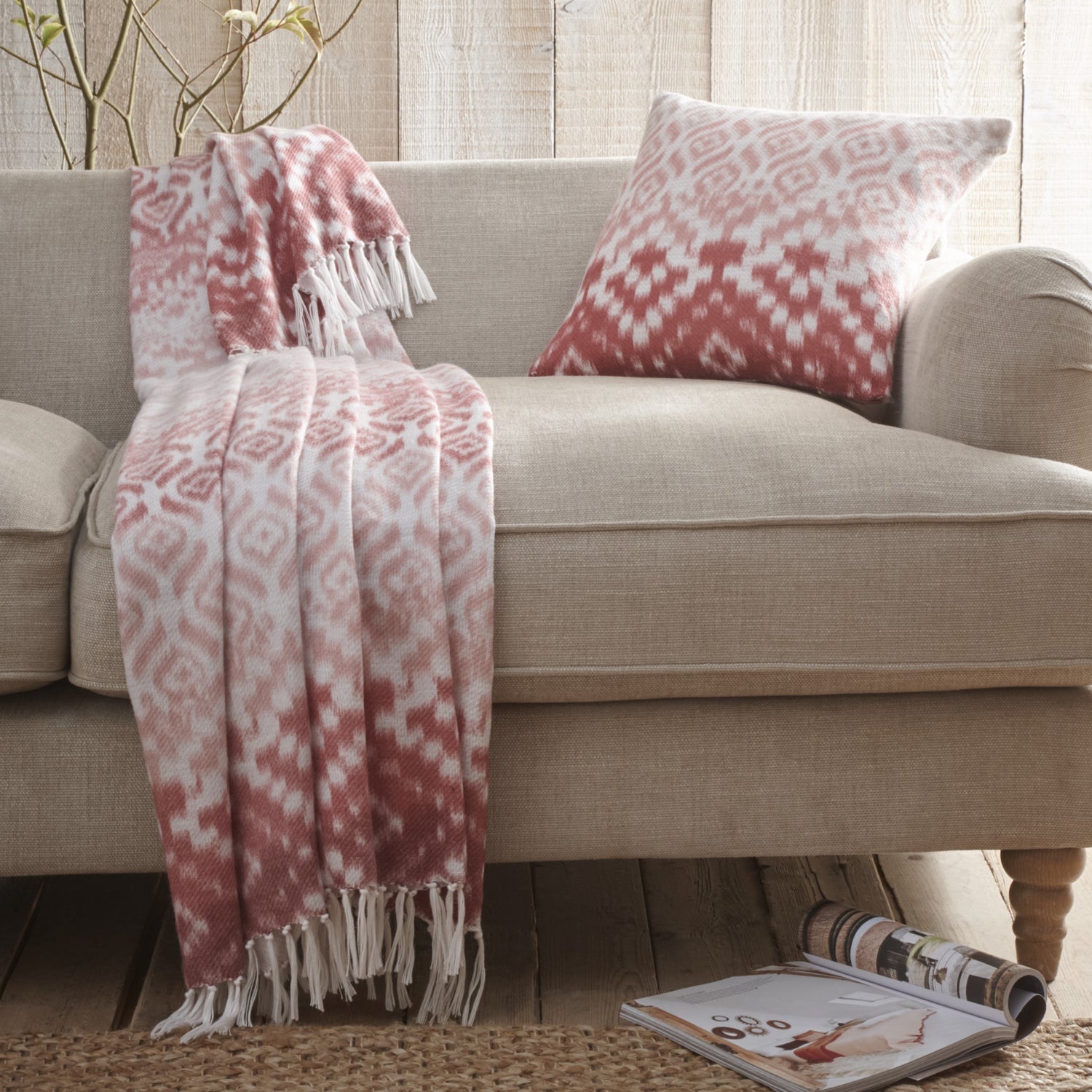 Appletree Sakari Tassled 130cm x 180cm Bedspread Terracotta