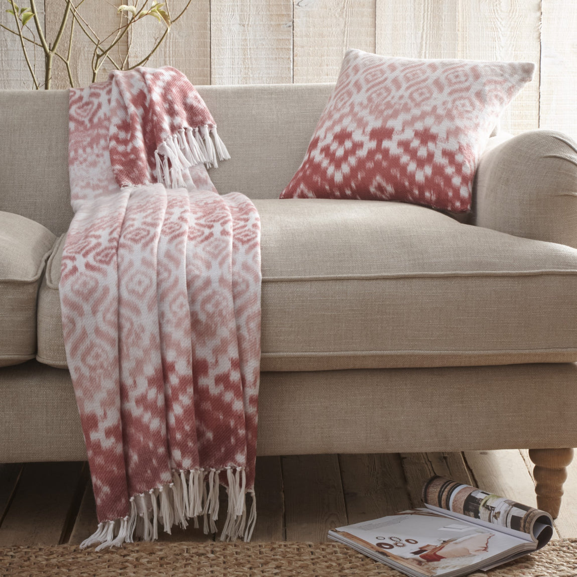Appletree Sakari Super Soft Filled Cushion 43cm x 43cm Terracotta